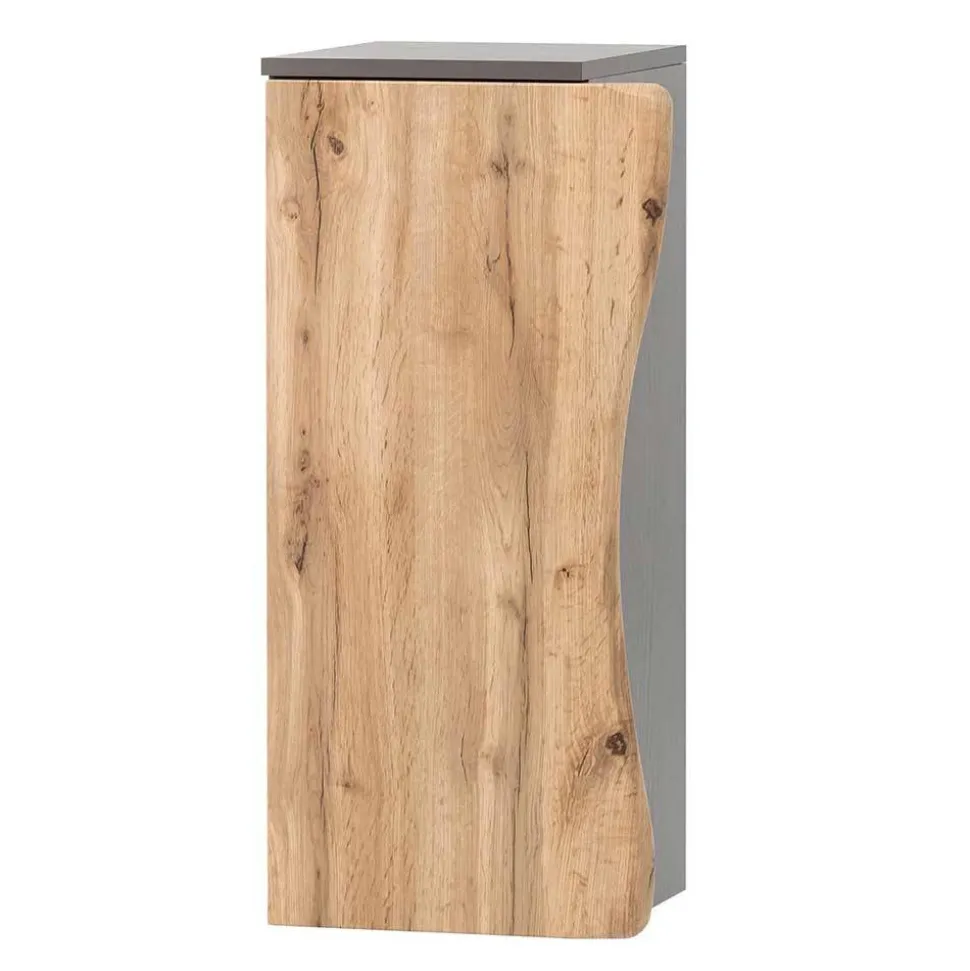 1-türiger Badschrank mit Naturkante Dekor - Breznia