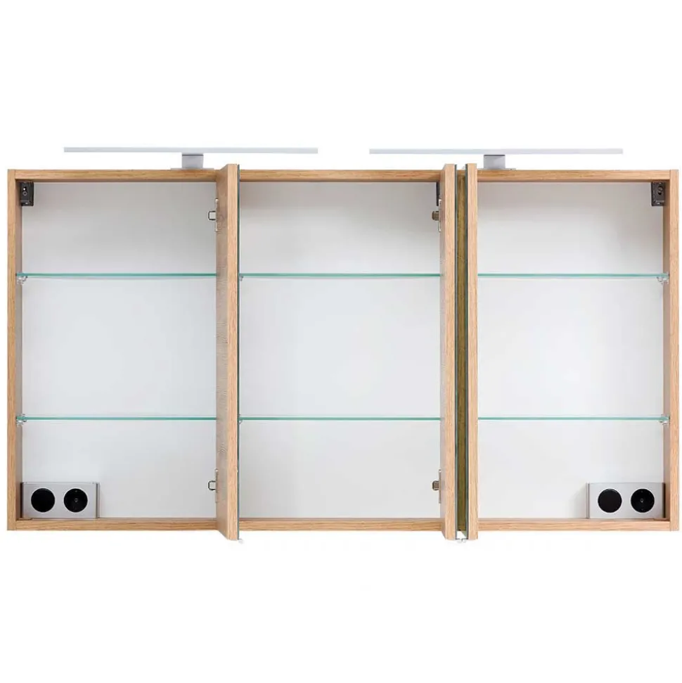 3-türiger 3D Spiegelschrank fürs Badezimmer - Drumias