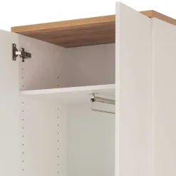 2-türiger Dielenschrank in Weiß & Eiche - Vicanossa