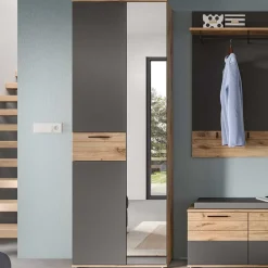 2-türiger Flur Kleiderschrank mit Spiegel - Catamaron