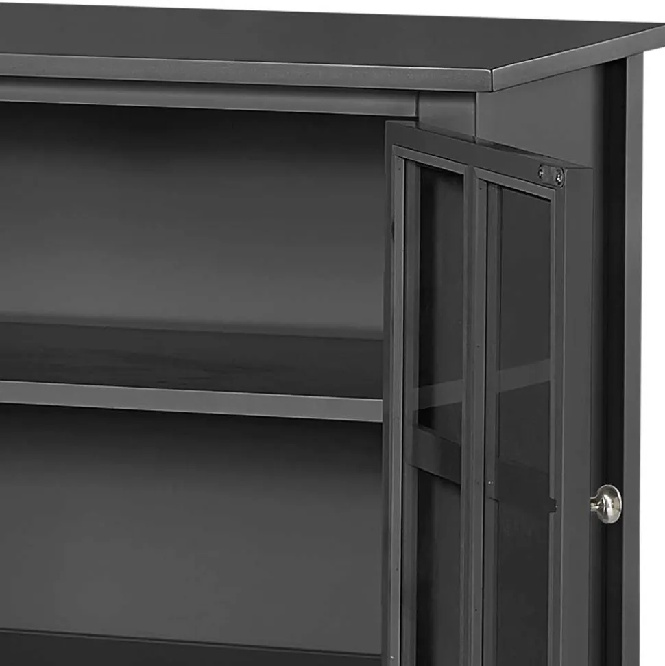 2-türiger Glasschrank in Schwarz - Epiros