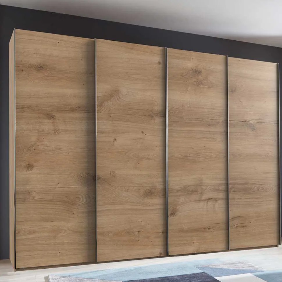 4-türiger Gleittürenschrank in Plankeneiche - Dagidoyo