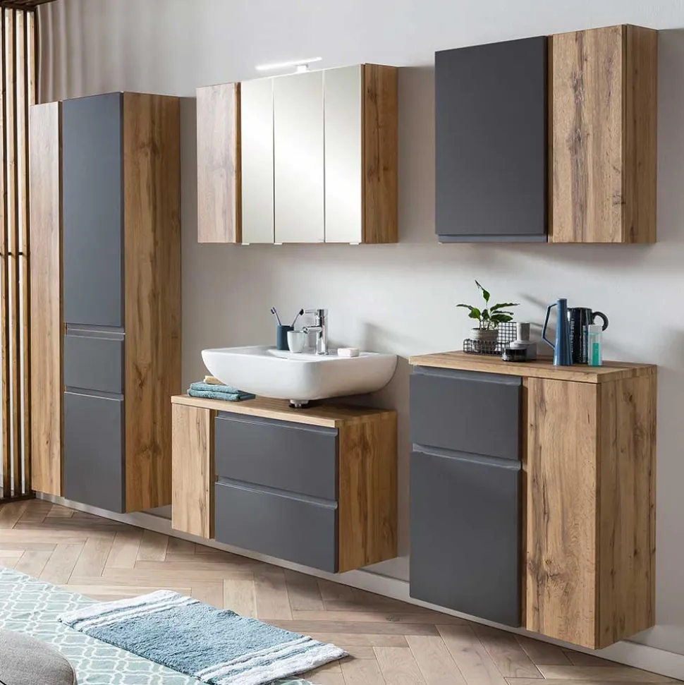 2-türiger Hängeschrank fürs Bad 65x64x20 cm - Jambi