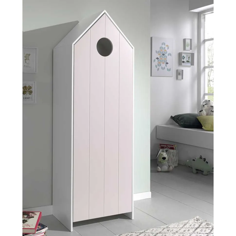 1-türiger Kinderzimmerschrank in Hausoptik - Indefiva