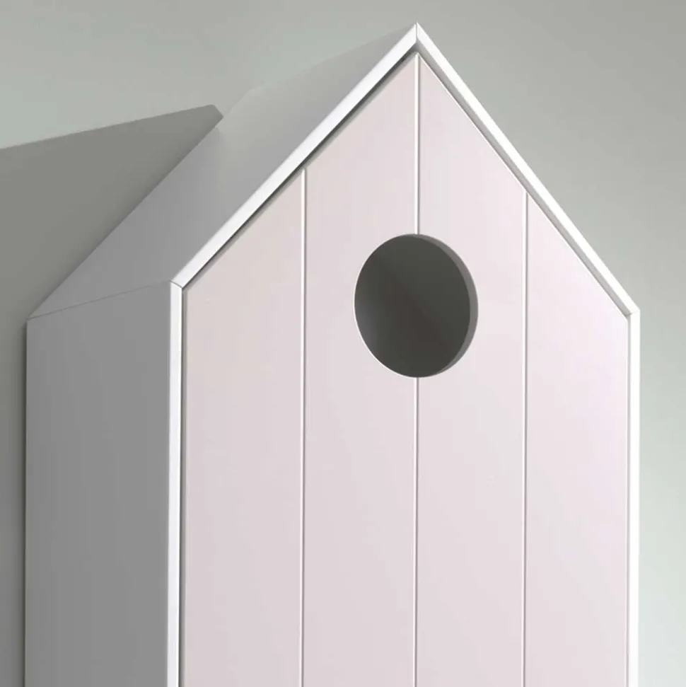 1-türiger Kinderzimmerschrank in Hausoptik - Indefiva