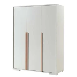 3-türiger Kleiderschrank in Weiß - Eldrus