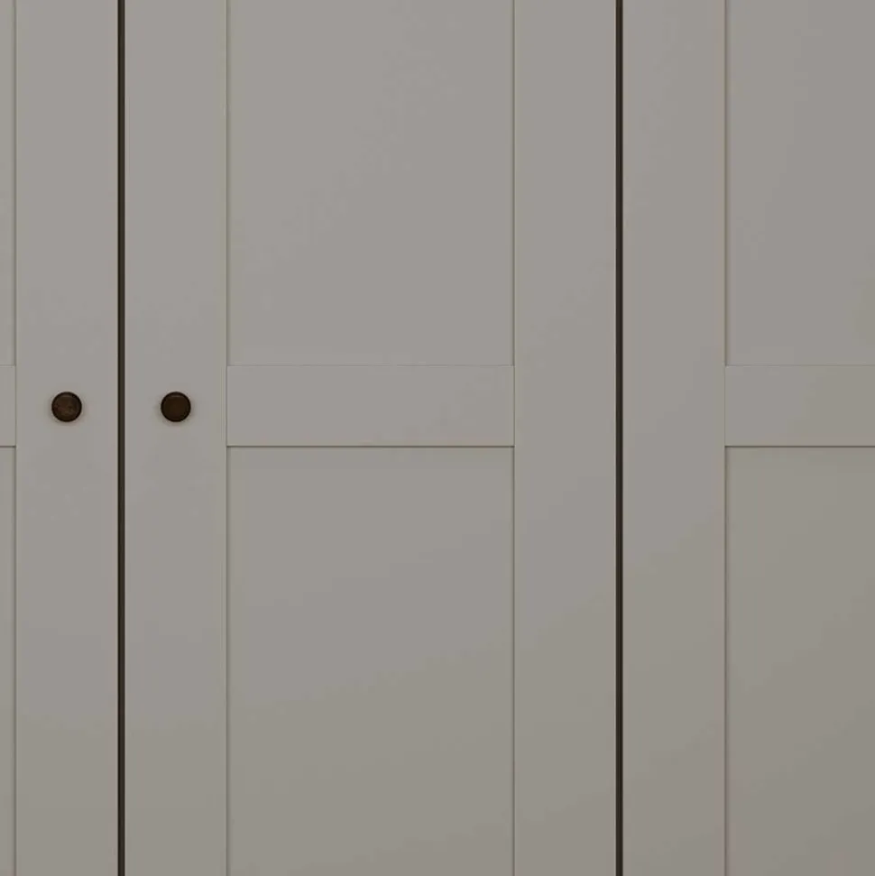 6-türiger Kleiderschrank in Hellgrau - Ridonna