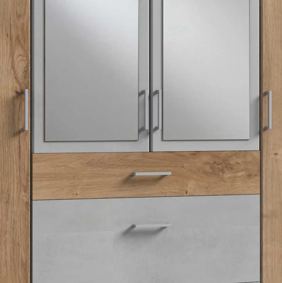 4-türiger Kleiderschrank in Plankeneiche NB - Anca