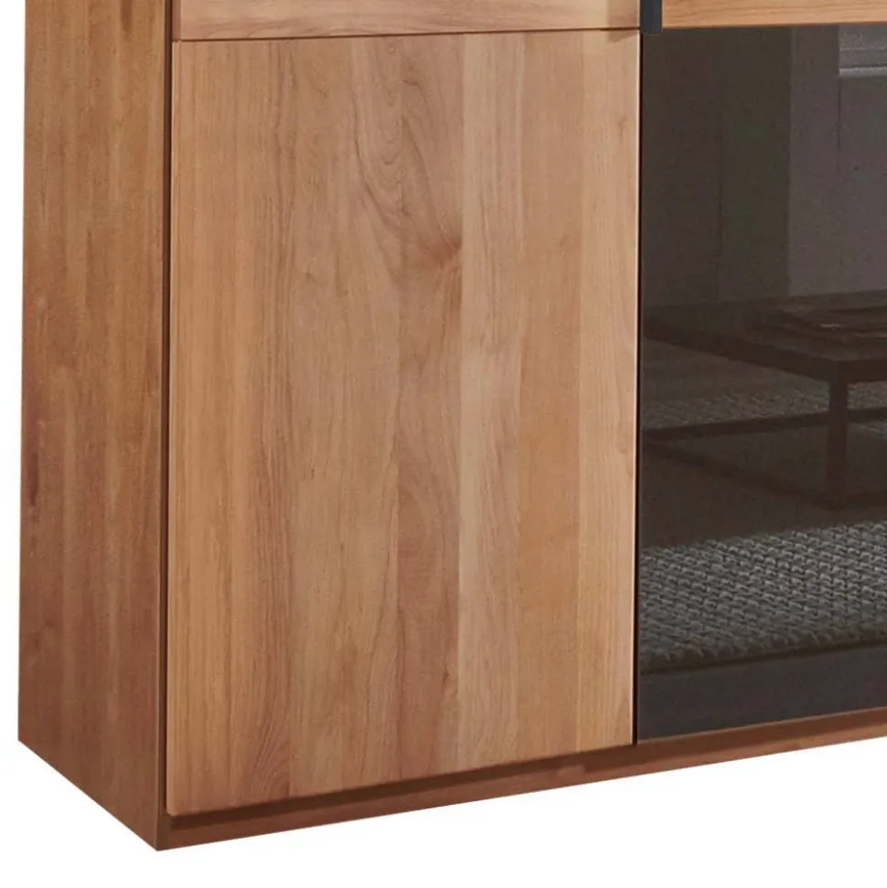 3-türiger Kleiderschrank in Erle teilmassiv - Hung