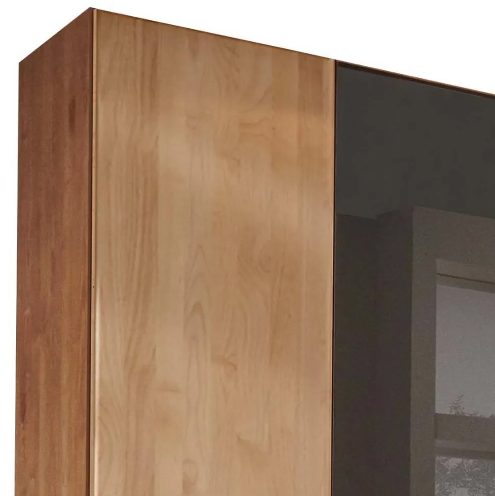 3-türiger Kleiderschrank in Erle teilmassiv - Hung