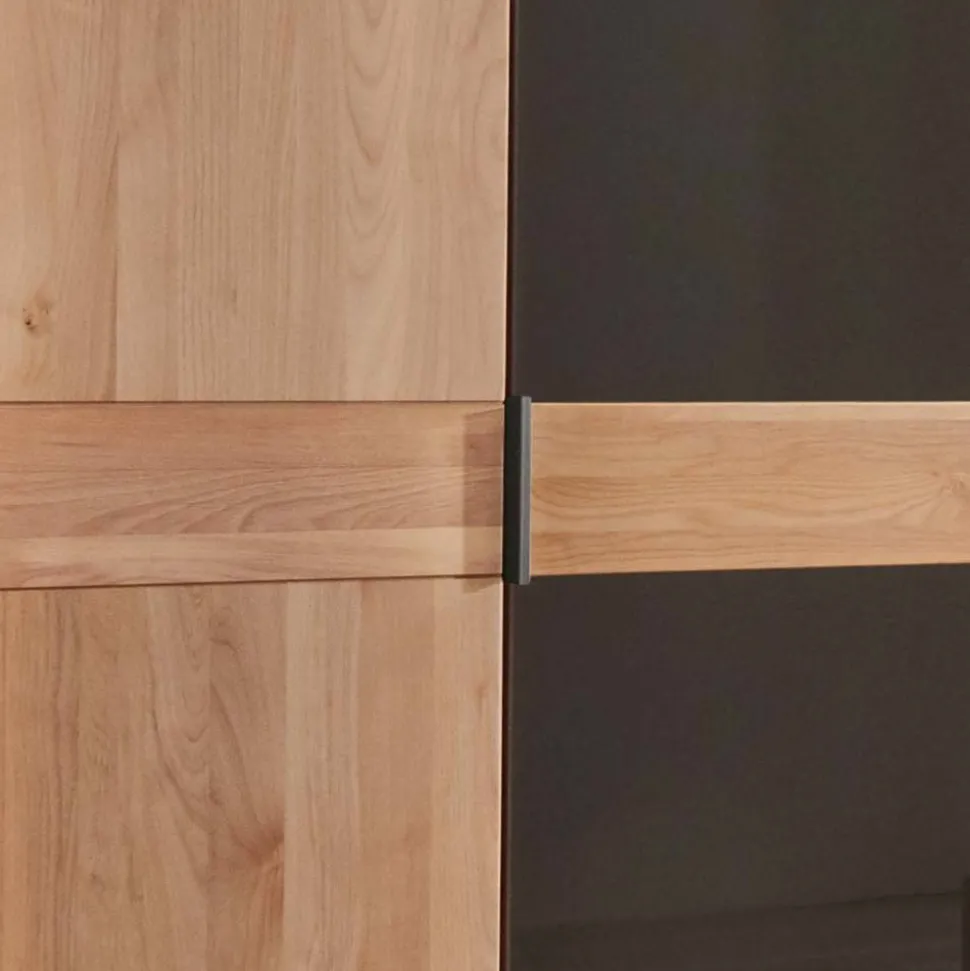 3-türiger Kleiderschrank in Erle teilmassiv - Hung