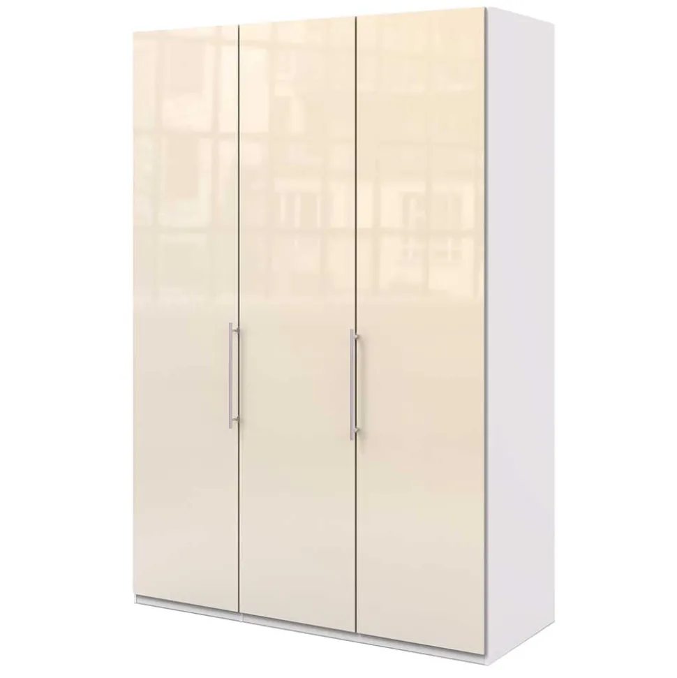 2-türiger Kleiderschrank in Creme Glasfront - Zidarie