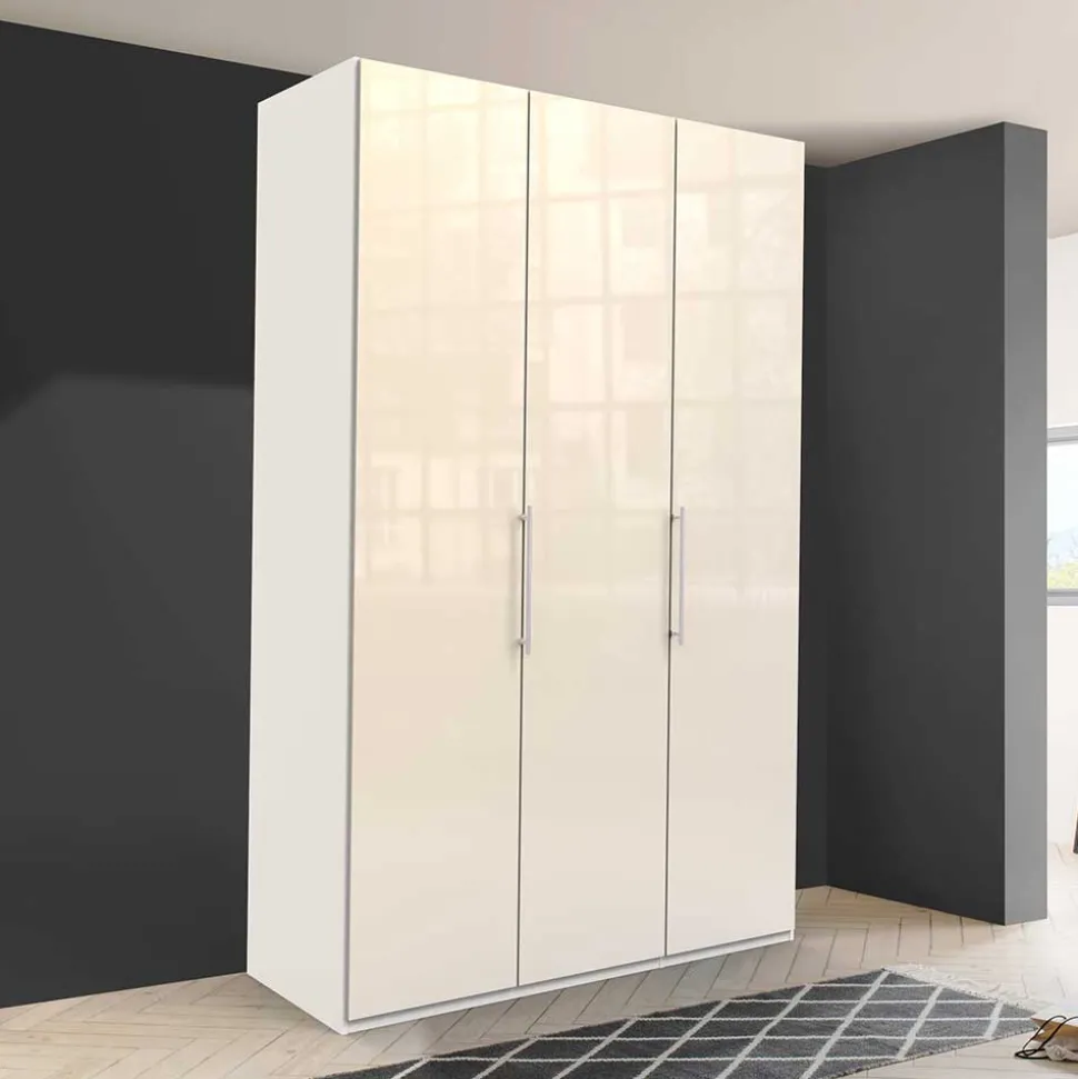 2-türiger Kleiderschrank in Creme Glasfront - Zidarie