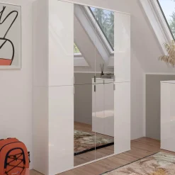 8-türiger Kleiderschrank kompakt - Ejulia (dreiteilig)