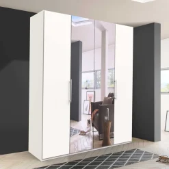 2-türiger Kleiderschrank mit Falttüren in Weiß - Donpiave