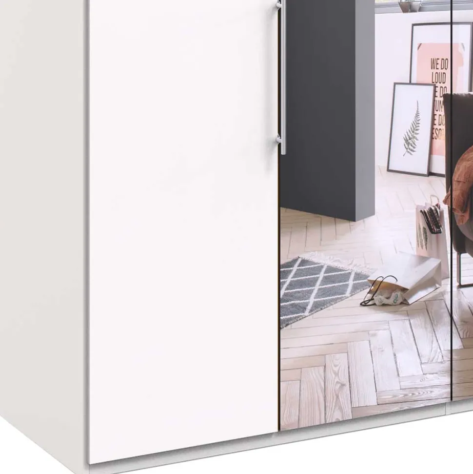 2-türiger Kleiderschrank mit Falttüren in Weiß - Donpiave