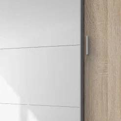 4-türiger Kleiderschrank mit Spiegel Schwebetüren - Metrona