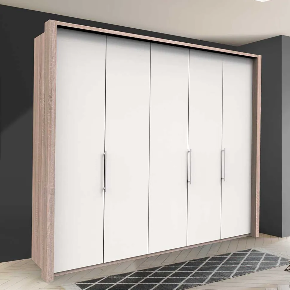 3-türiger Kleiderschrank mit Falttüren - Vaclyn