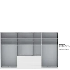 7-türiger Kombi-Kleiderschrank 345 cm breit - Nucina