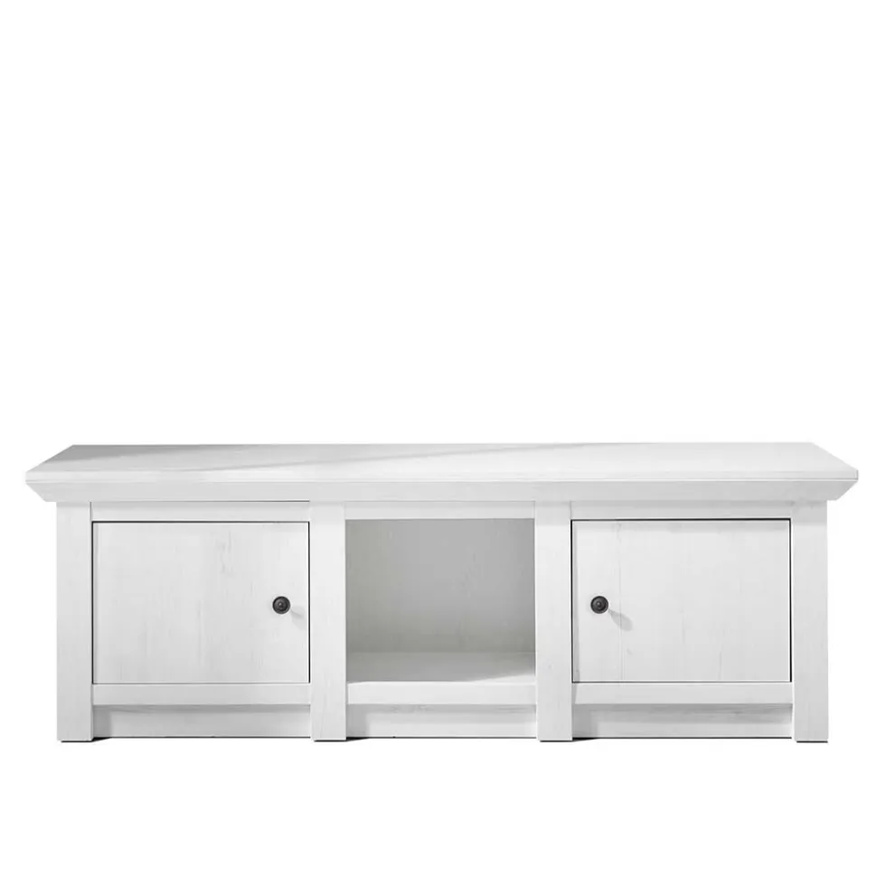 2-türiger Landhaus TV Schrank in Weiß - Chelles