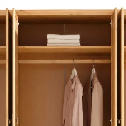 6-türiger Massiver Kleiderschrank mit 3 Schubladen - Inhusa