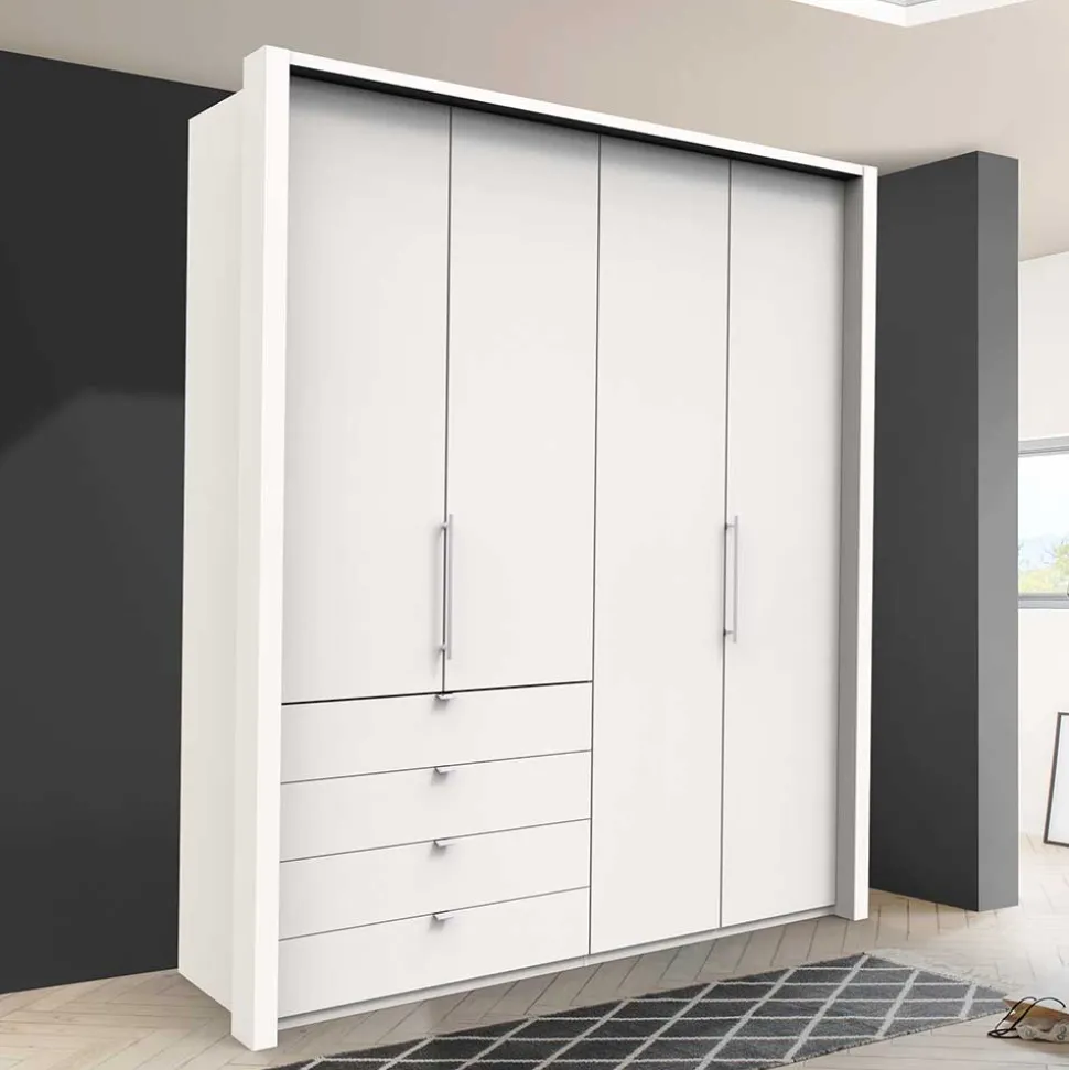 2-türiger Schlafzimmer Falttürenschrank in Weiß - Donpiave