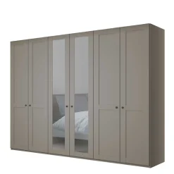 6-türiger Schlafzimmer Kleiderschrank in Hellgrau - Ridonna
