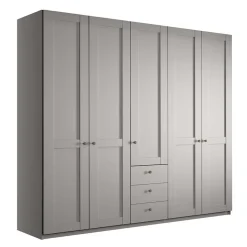 5-türiger Schlafzimmer-Schrank in Hellgrau - Ridonna