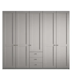 5-türiger Schlafzimmer-Schrank in Hellgrau - Ridonna