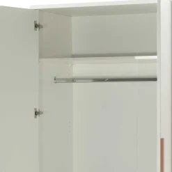 2-türiger Schlafzimmerschrank in Weiß mit Buche - Eldrus