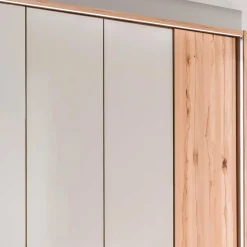 6-türiger Schlafzimmerschrank in Kernbuche & Beige - Krofun