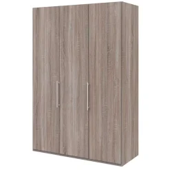 2-türiger Schlafzimmerschrank in dunkler Holzoptik - Crenba