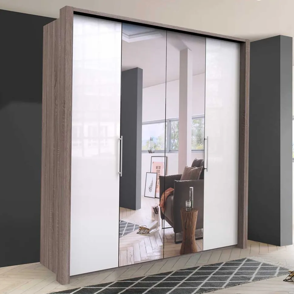 2-türiger Schlafzimmerschrank mit Spiegel - Empresian