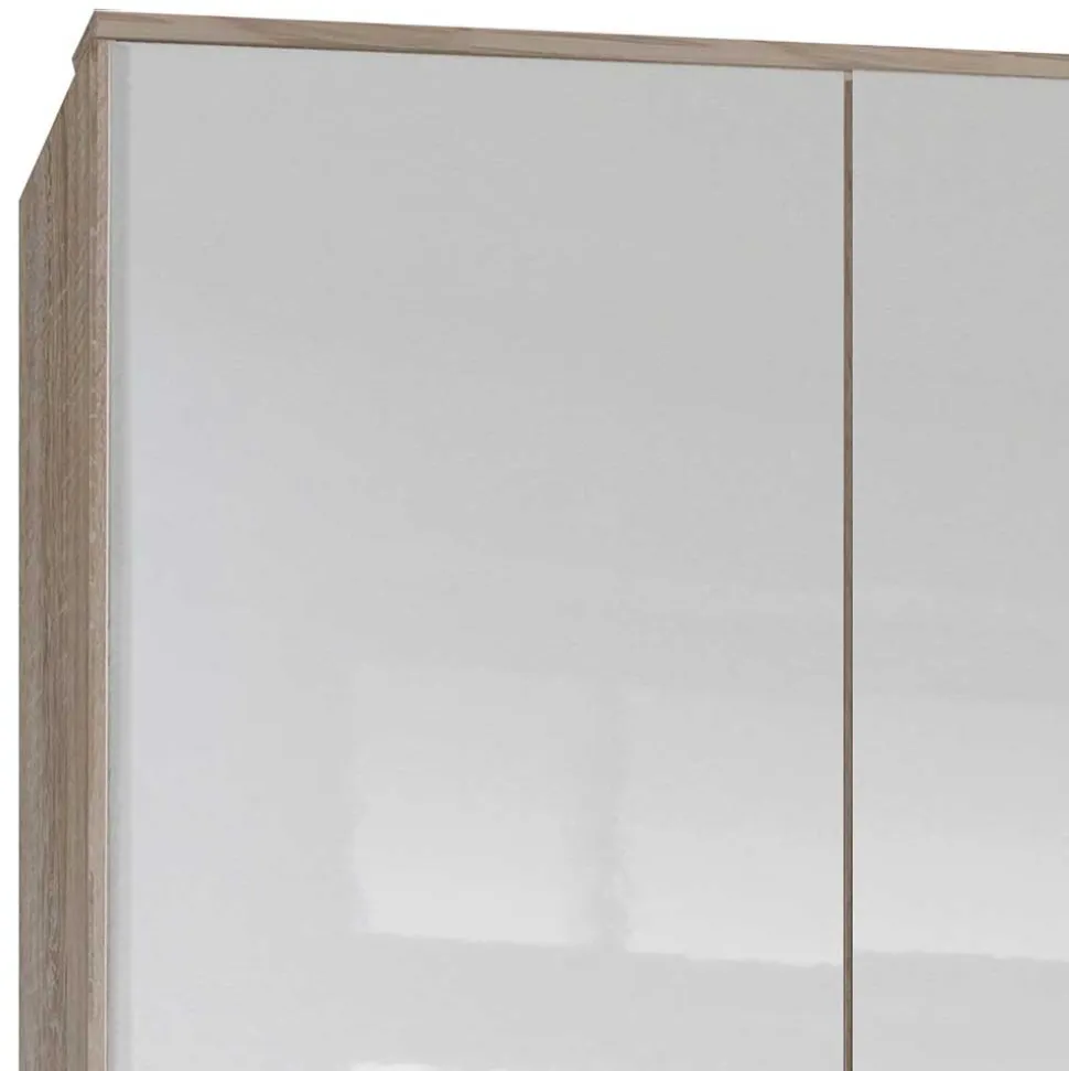 2-türiger Schlafzimmerschrank in Weiß Hochglanz - Grands