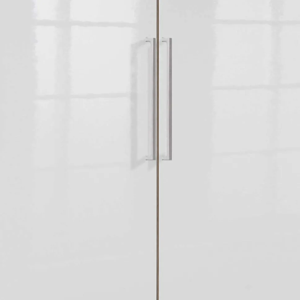 2-türiger Schlafzimmerschrank in Weiß Hochglanz - Grands