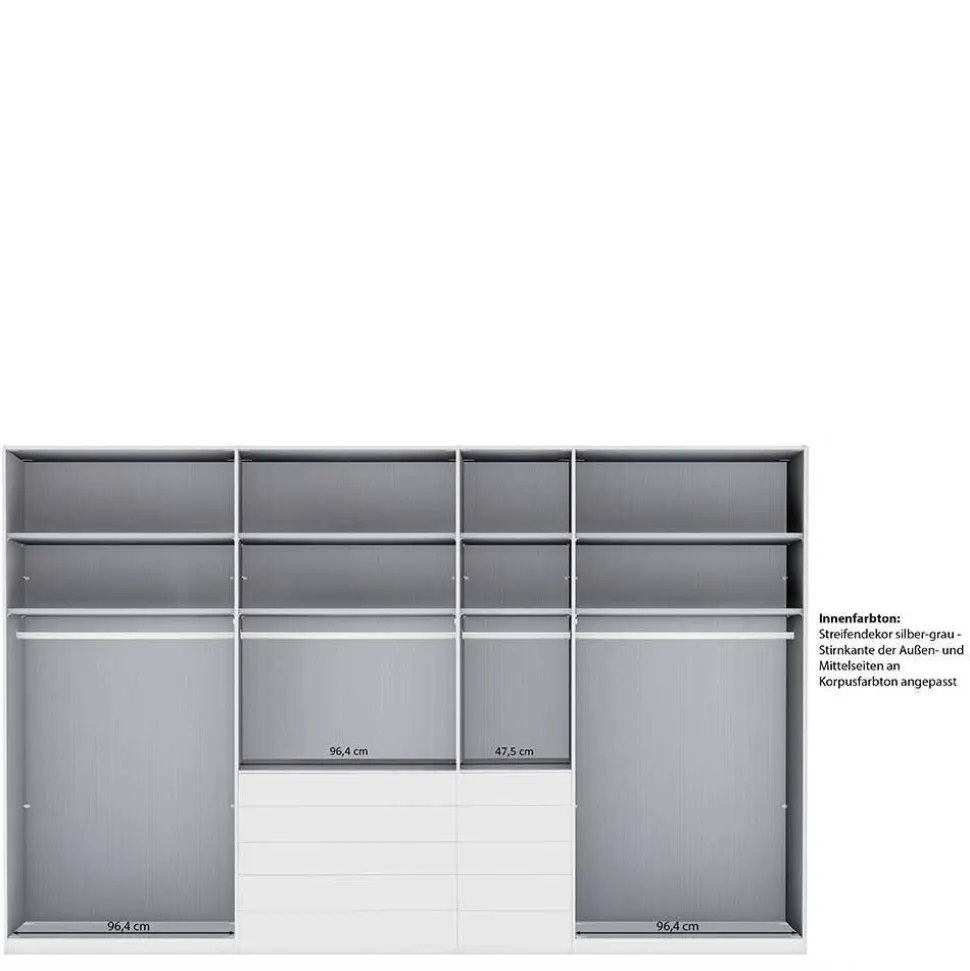 7-türiger Schlafzimmer-Schrank zweifarbig - Korcula