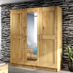 3-türiger Schlafzimmer-Schrank mit Spiegel - Rirua