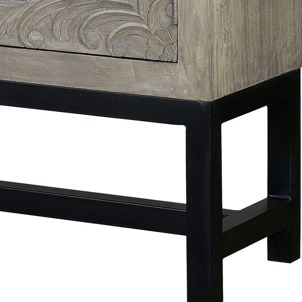 2-türiger Schrank in Grey Wash Holz - Liberatos