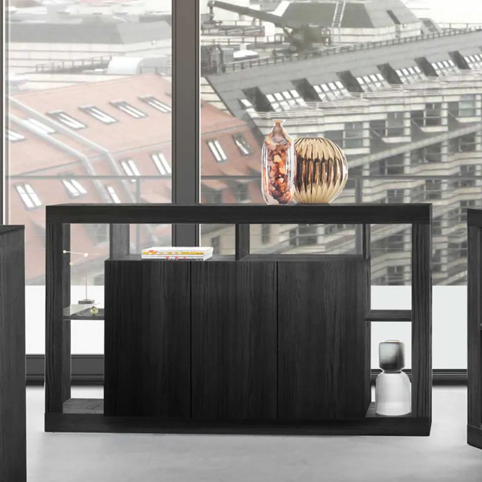 3-türiger Schrank mit 6 offenen Fächern - Bihar