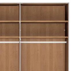 6-türiger Schrank mit Glas Dunkelbraun - Hung