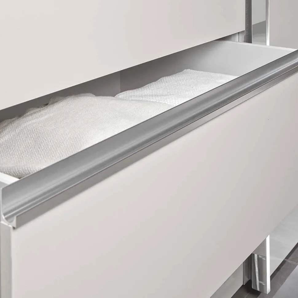 3-türiger Schwebetürenschrank in Weiß mit Spiegel - Amelie