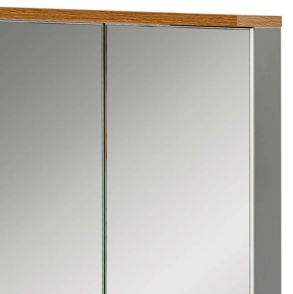 3-türiger Spiegel Badschrank 71 cm breit - Nienzo