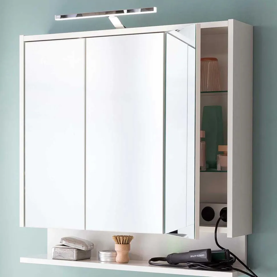 3-türiger Spiegelschrank mit Ablage - Asinaras