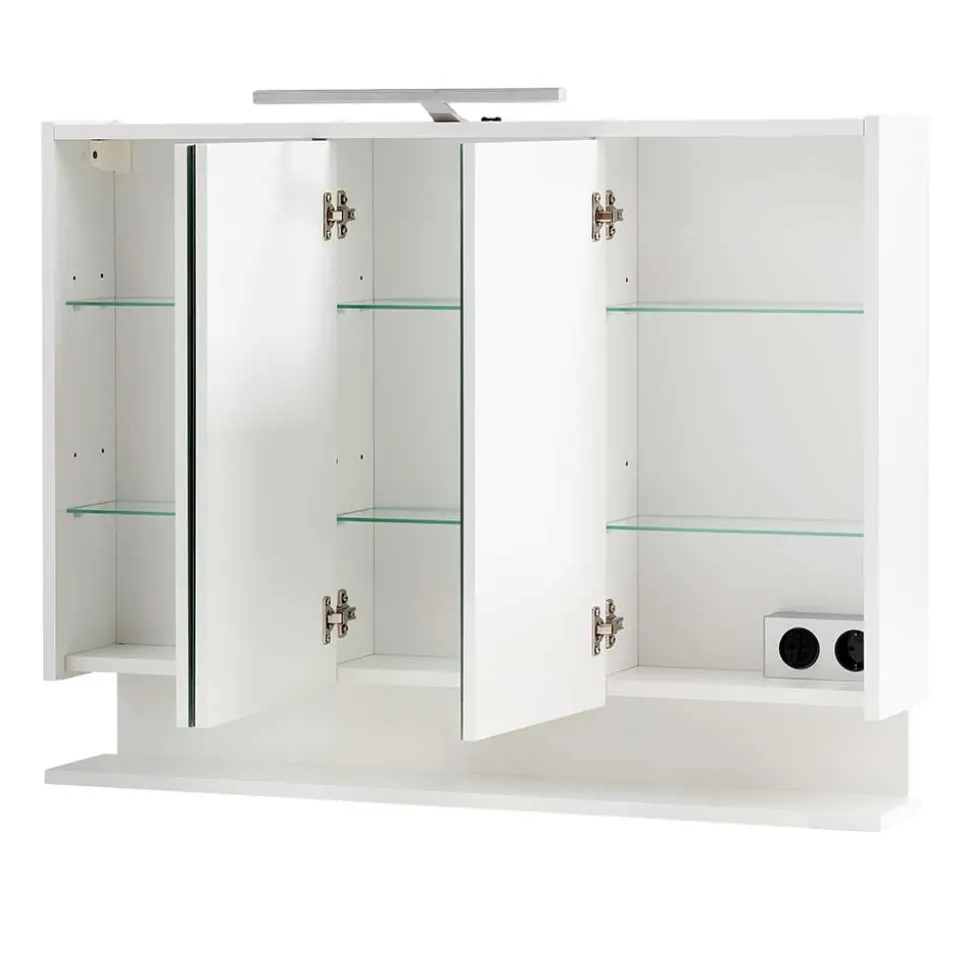 3-türiger Spiegelschrank mit Ablage - Asinaras