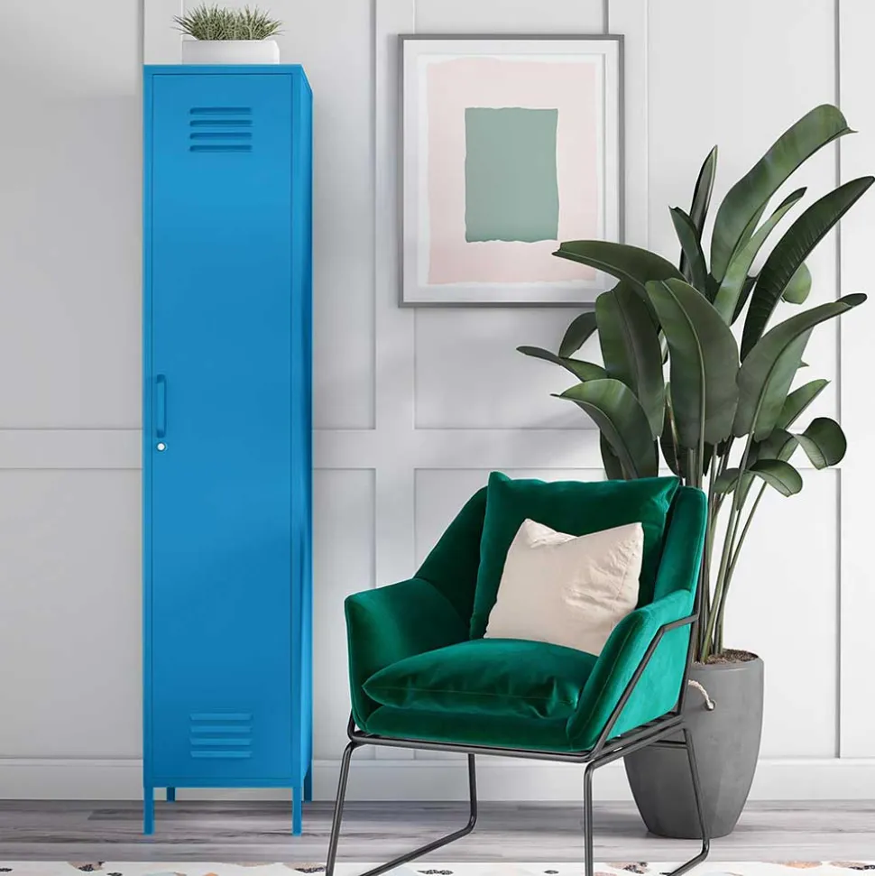 1-türiger Spindschrank in Blau - Datinel