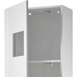 1-türiger Vitrinenschrank in Weiß Hochglanz - Timmona