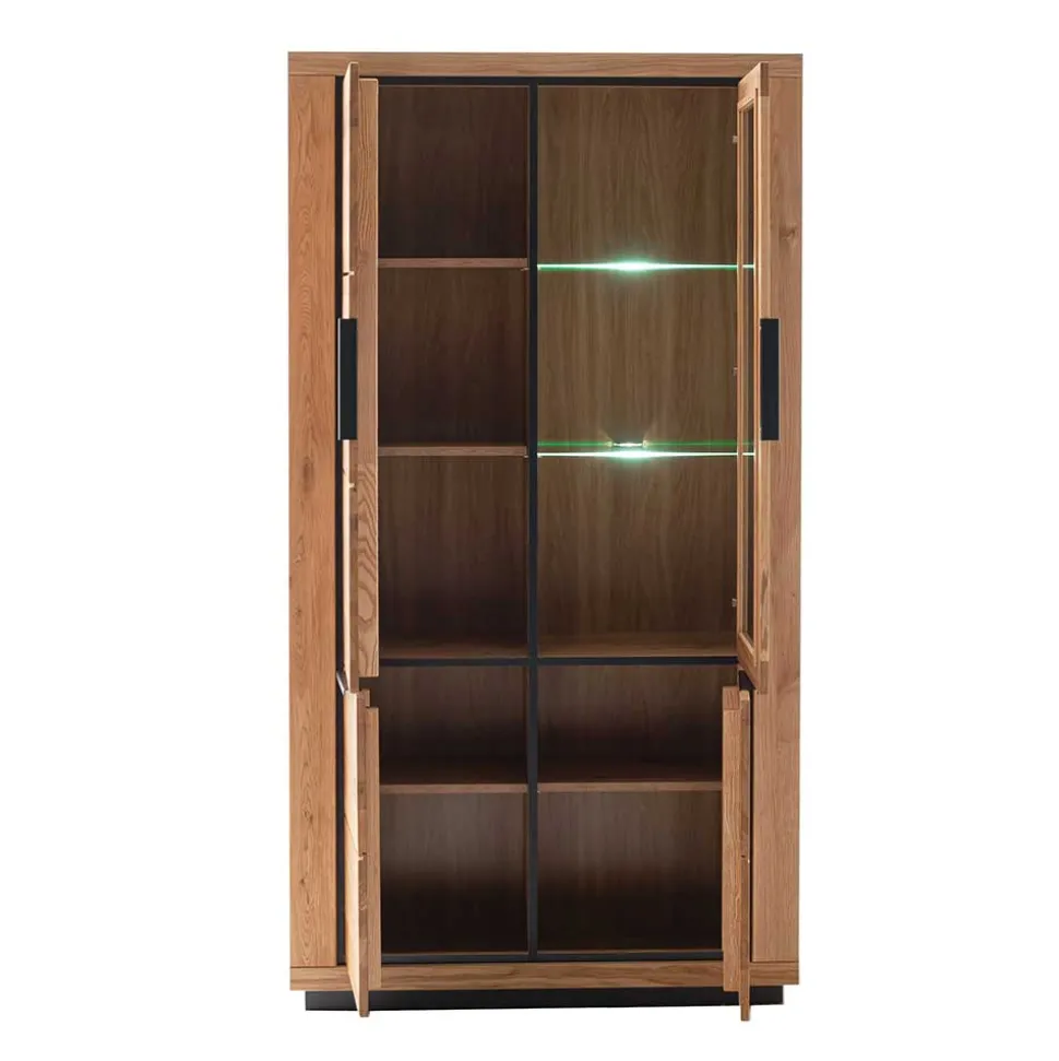 4-türiger Vitrinenschrank teilmassiv - Vlacoma