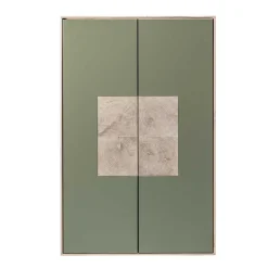 2-türiger Wohnzimmer Hängeschrank in Grau - Ajevos