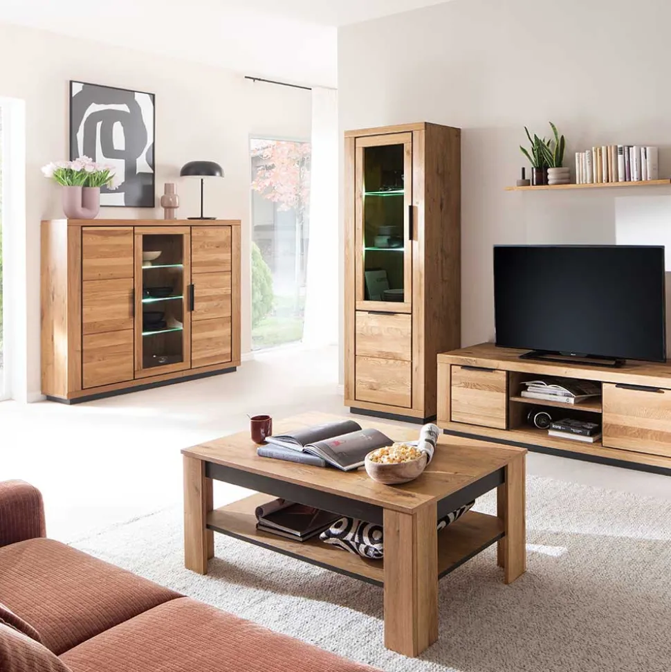 3-türiger Wohnzimmerschrank 153x142x40 cm - Vlacoma