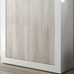 2-türiges Highboard in Dekor Pinie Weiß - Merenda